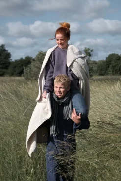 The Organic Company 6-layer soft blanket, stone