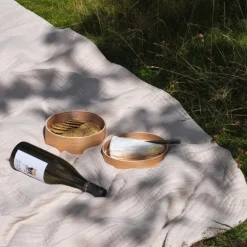 The Organic Company 6-layer soft blanket, stone