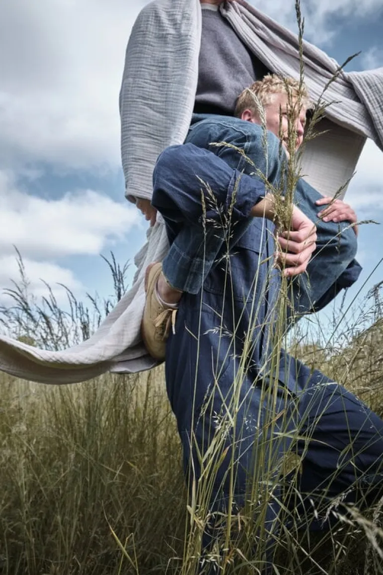 The Organic Company 6-layer soft blanket, stone