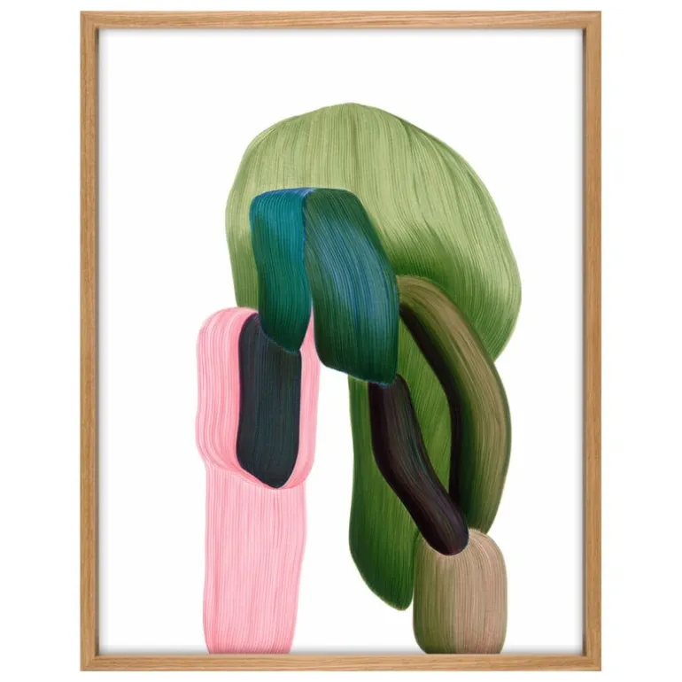 The Wrong Shop Drawing 17 poster with oak frame, 62.2 x 79.1 cm