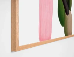 The Wrong Shop Drawing 17 poster with oak frame, 62.2 x 79.1 cm