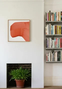 The Wrong Shop Drawing 6 poster with oak frame, 70 x 70 cm