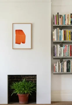 The Wrong Shop Drawing 1 poster with oak frame, 52.5 x 70.3 cm