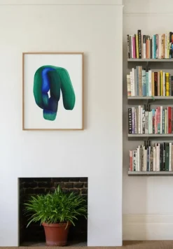 The Wrong Shop Drawing 19 poster with oak frame, 62.2 x 79.1 cm