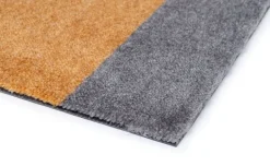 Tica Copenhagen Stripes horizontal floor mat, 90 x 130 cm, grey -  muted yellow