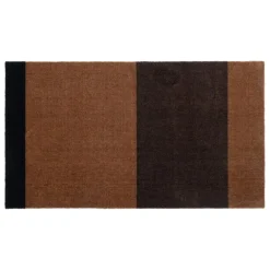 Tica Copenhagen Stripes horizontal rug, 67 x 120 cm, cognac - d.brown - black