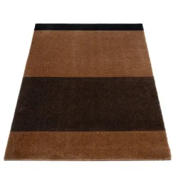 Tica Copenhagen Stripes horizontal rug, 67 x 120 cm, cognac - d.brown - black