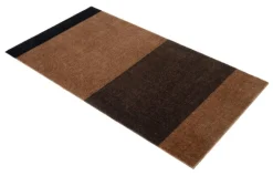 Tica Copenhagen Stripes horizontal rug, 67 x 120 cm, cognac - d.brown - black