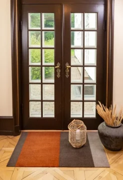 Tica Copenhagen Stripes horizontal rug, 90 x 130 cm, brown - terracotta