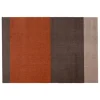 Tica Copenhagen Stripes horizontal floor mat, 60 x 90 cm, brown - terracotta