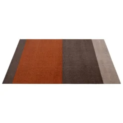 Tica Copenhagen Stripes horizontal floor mat, 60 x 90 cm, brown - terracotta