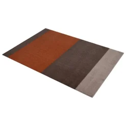 Tica Copenhagen Stripes horizontal floor mat, 60 x 90 cm, brown - terracotta