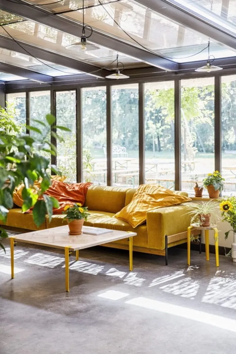 TIPTOE Coffee table and bench leg 43 cm, 1 piece, sunflower yellow