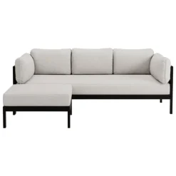 TIPTOE Easy ottoman, graphite black - heather grey