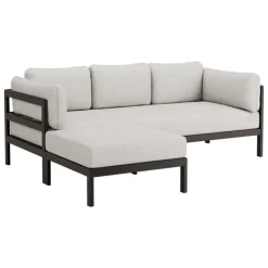 TIPTOE Easy ottoman, graphite black - heather grey