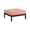 TIPTOE Easy ottoman, graphite black - vintage pink
