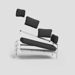 TIPTOE Easy 2-seater sofa, graphite black - forest green