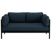 TIPTOE Easy 2-seater sofa, graphite black - midnight blue