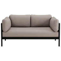 TIPTOE Easy 2-seater sofa, graphite black - sand beige