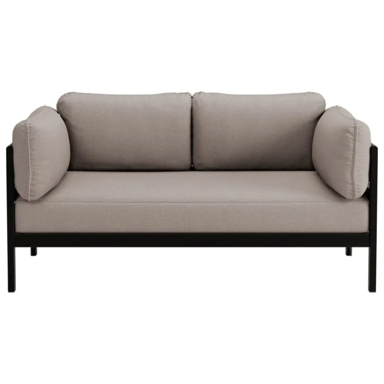 TIPTOE Easy 2-seater sofa, graphite black - sand beige