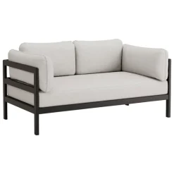 TIPTOE Easy 2-seater sofa, graphite black - heather grey