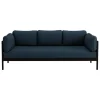 TIPTOE Easy 3-seater sofa, graphite black - midnight blue