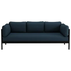 TIPTOE Easy 3-seater sofa, graphite black - midnight blue