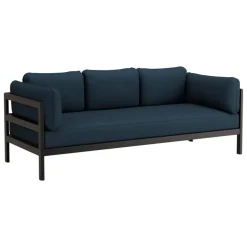TIPTOE Easy 3-seater sofa, graphite black - midnight blue