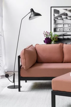 TIPTOE Easy 3-seater sofa, graphite black - vintage pink