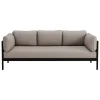 TIPTOE Easy 3-seater sofa, graphite black - sand beige