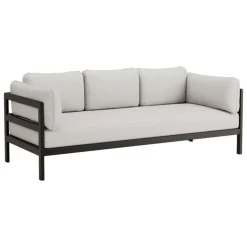 TIPTOE Easy 3-seater sofa, graphite black - heather grey