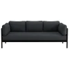 TIPTOE Easy 3-seater sofa, graphite black - slate grey