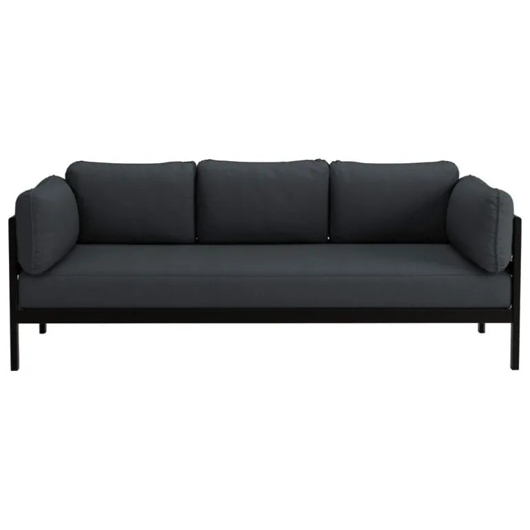 TIPTOE Easy 3-seater sofa, graphite black - slate grey
