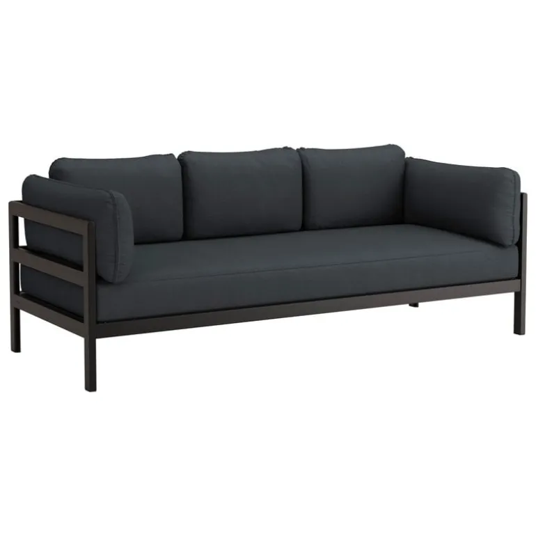 TIPTOE Easy 3-seater sofa, graphite black - slate grey