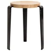 TIPTOE Lou stool, oak - graphite black