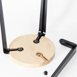 TIPTOE Lou stool, oak - graphite black