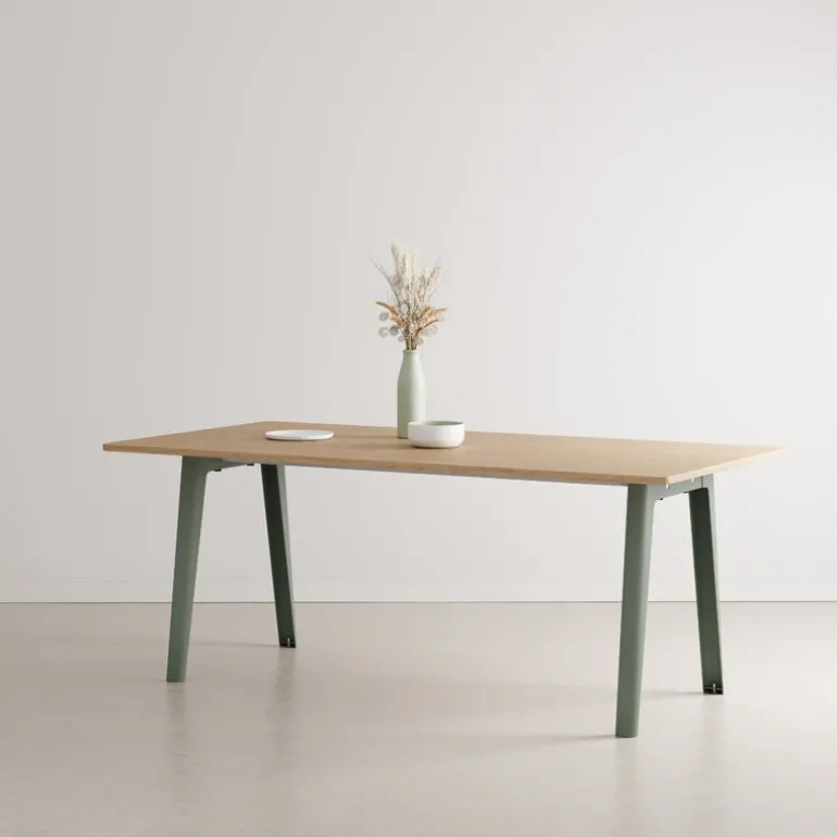 TIPTOE New Modern table 190 x 95 cm, oak - eucalyptus grey