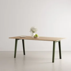 TIPTOE New Modern table 190 x 95 cm, oak - rosemary green