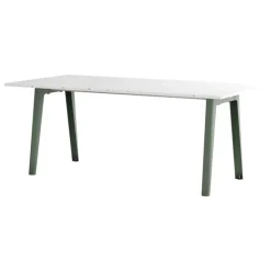 TIPTOE New Modern table 190 x 95 cm, recycled plastic - eucalyptus grey