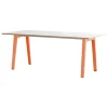TIPTOE New Modern table 190 x 95 cm, white laminate - ash pink