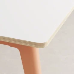 TIPTOE New Modern table 190 x 95 cm, white laminate - ash pink
