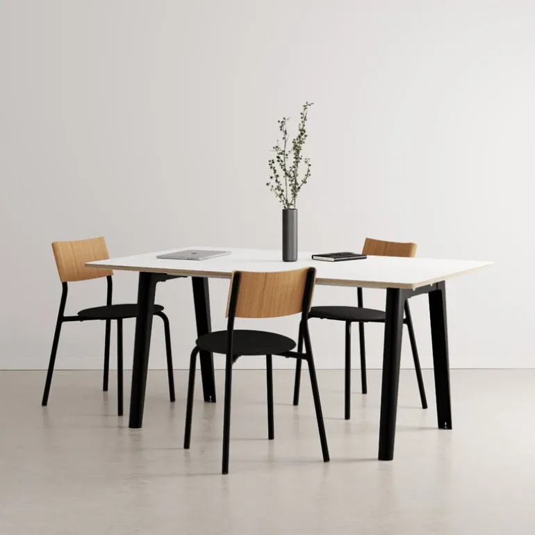 TIPTOE New Modern table 160 x 95 cm, white laminate - graphite black