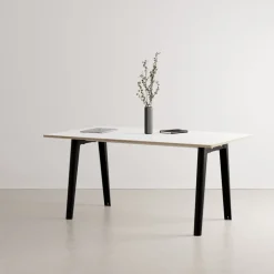 TIPTOE New Modern table 160 x 95 cm, white laminate - graphite black