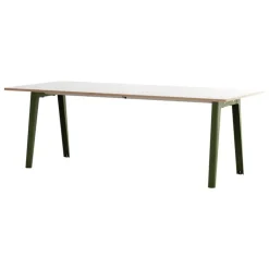 TIPTOE New Modern table 220 x 95 cm, white laminate - rosemary green