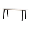 TIPTOE New Modern table 190 x 95 cm, white laminate - graphite black
