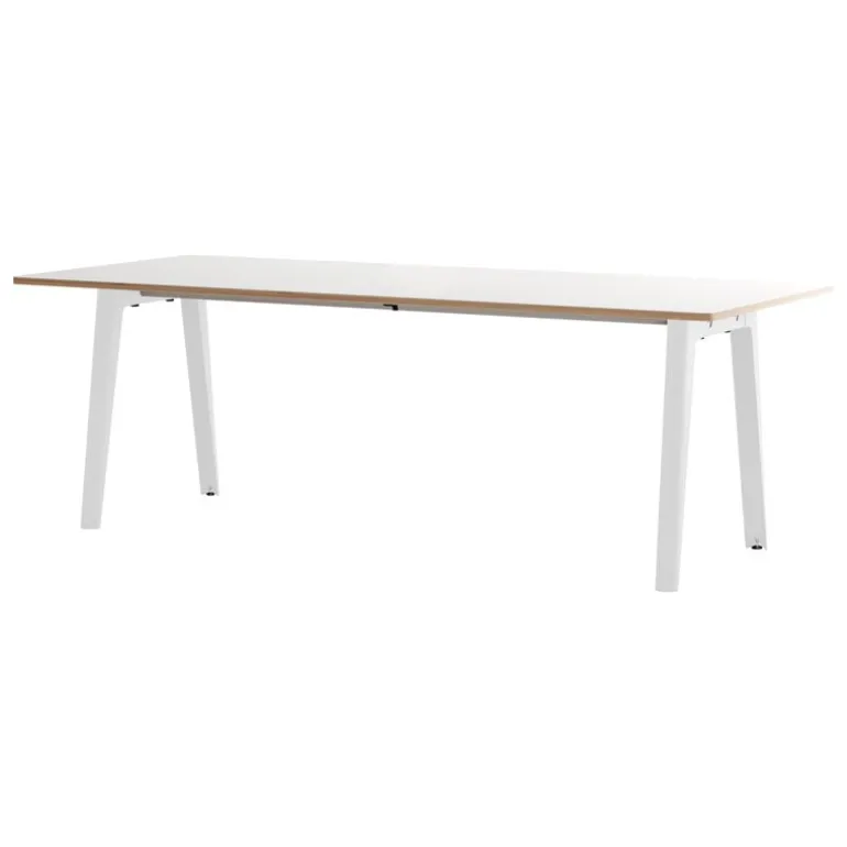 TIPTOE New Modern table 220 x 95 cm, white laminate - cloudy white
