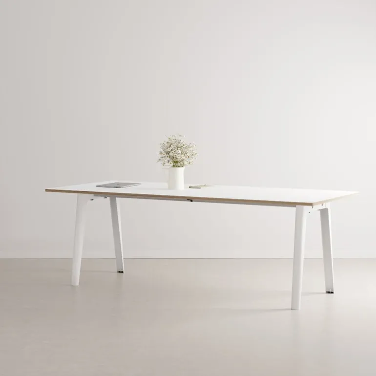 TIPTOE New Modern table 220 x 95 cm, white laminate - cloudy white