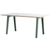 TIPTOE New Modern table 160 x 95 cm, white laminate - eucalyptus grey