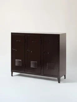 Tolix B3 locker storage, brown black