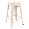Tolix Bar stool H65, matte MFT powder pink